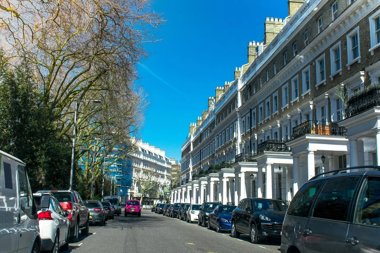 apartment, architecture, build, cars, city, cityscape, community, england, estate, european, exterior, flat, home, house, housing, london, luxury, property, residential, road, street, town, townhouse, travel, uk, blue home, blue community