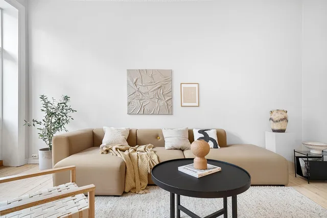 real estate, sofa, living room, table, interior, house, luxury, floor, wooden, chair, decor, pillow, cabinet, view, window, art, design, hallway, lamp, carpet, home. Owned publishing, YouTube or TikTok for a property brief, chosen so you can reverse it