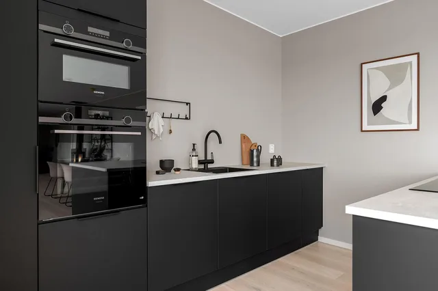 kitchen, dining area, sink, cabinet, building, house, design, interior, architecture, real state, property. Service standards for property media with measure cards instead of invented benchmarks